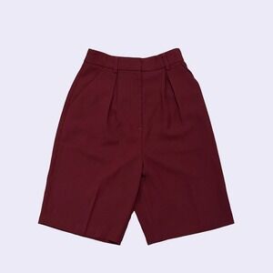 Express‎ Burgundy Red High Waisted Bermuda Shorts - Size 0